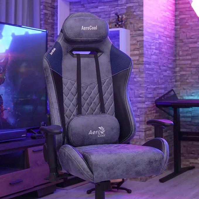 

KURSI GAMING AEROCOOL DUKE STEEL BLUE AEROSUEDE GAMING CHAIR EL09I09A82L