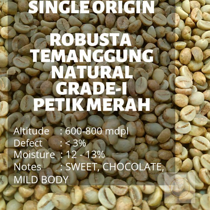 

HARGA GROSIR [GB] GREEN BEAN BIJI MENTAH ROBUSTA TEMANGGUNG NATURAL ASLI 1KG | SINGLE ORIGIN murah