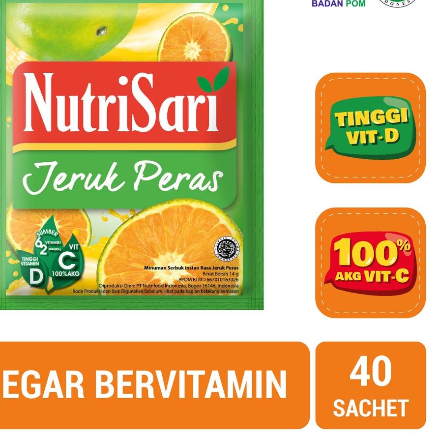 

12.12 ✨Promo✨ NutriSari Jeruk Peras 40 sachet - Minuman Buah Vitamin C !