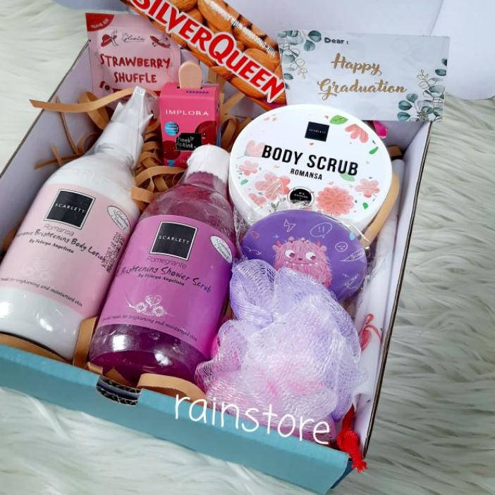 

PROMO HARI INI HAMPERS GIFT BOX SCARLETT/HAMPERS BIRTHDAY/WEDDING/GRADUATION(BEBAS REQ VARIAN TULIS DINOTE) serbuuu !