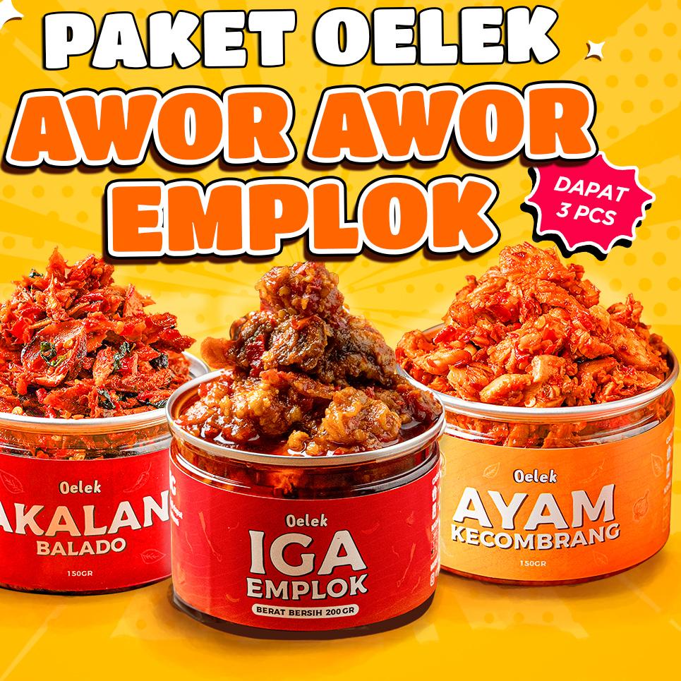 

12.12 SALE Paket Awor-Awor Emplok / Iga Mercon / Iga Sambal / Oseng Iga / Cakalang Balado / Ayam Kecombrang murah