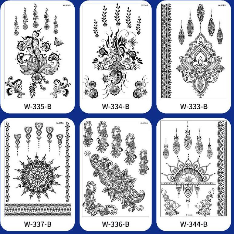 Best Promo Free Gold HENNA BLACK STICKER TATTO TEMPORARY