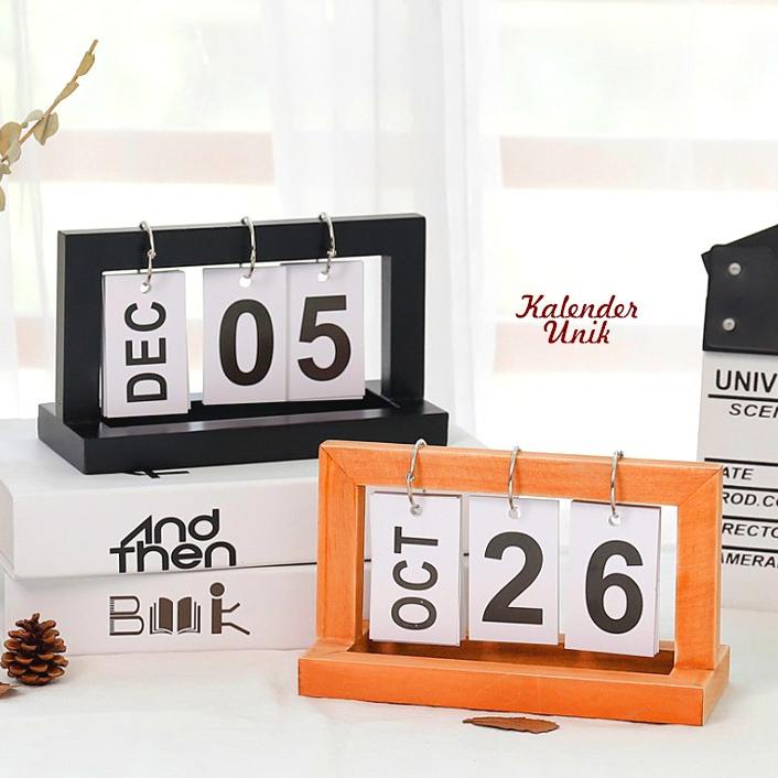 

BISA COD Kalender Unik KAYU Model Gantung tanpa batas cocok utk kado hadiah qurro