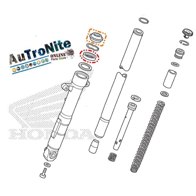 Oil Dust Seal Shock Depan Set Front 51490-Krm-852 Honda Pcx Cb 150 Promo
