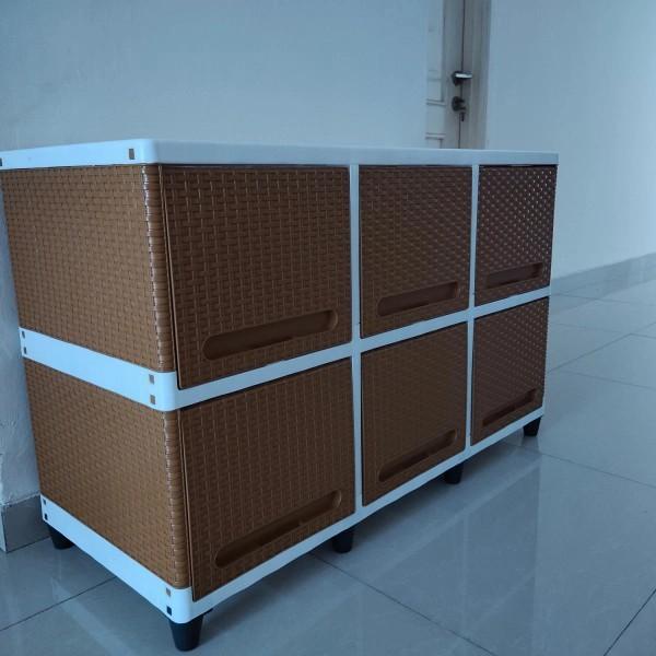 Lempa Lemari Plastik Club Lemari Baju Bupet Tv Rak Multifungsi/Laci