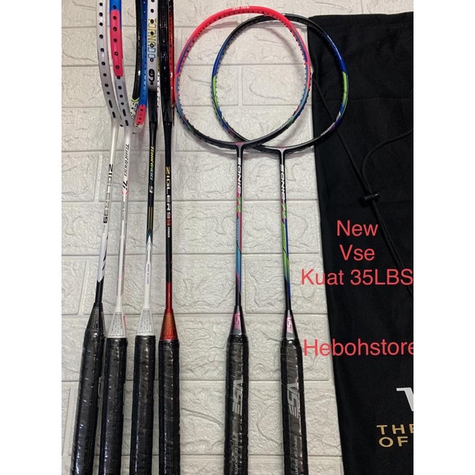 Raket Badminton NEW VSE TORNADO,SONIC 72,ZIGLER 99 DLL KUAT 35 LBS