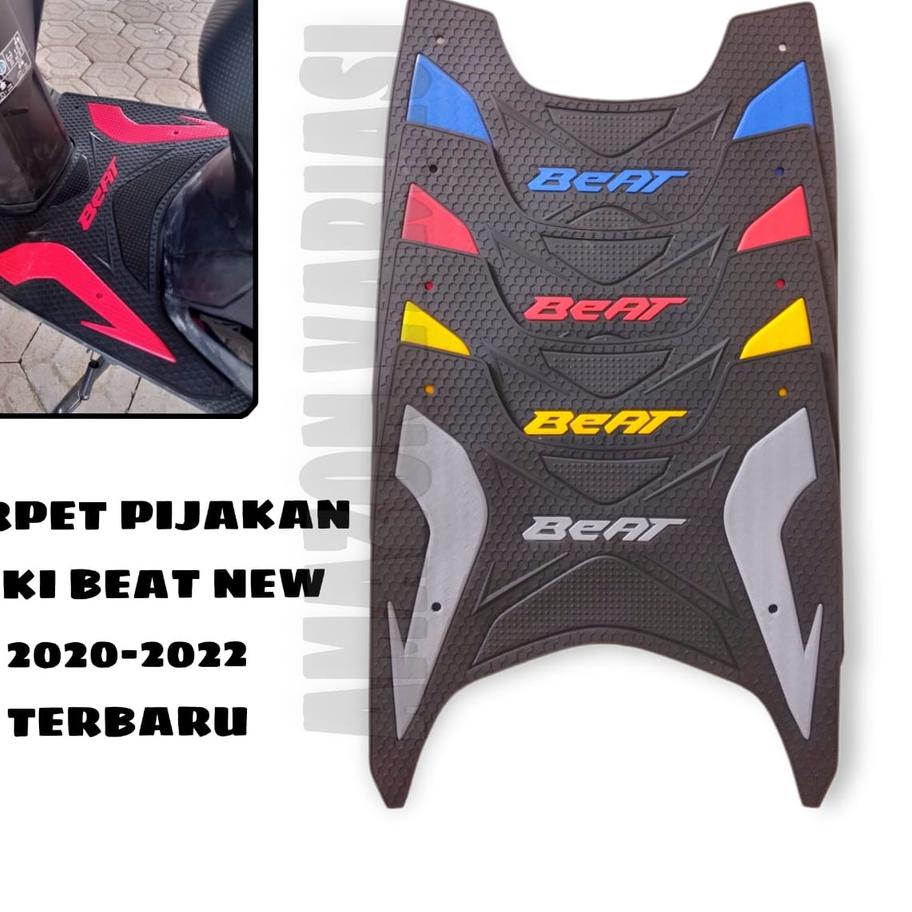 KARPET MOTOR HONDA BEAT 2020-2022 ALAS KAKI MOTOR HONDA BEAT KESET MOTOR BEAT PIJAKAN ALAS KAKI HOND