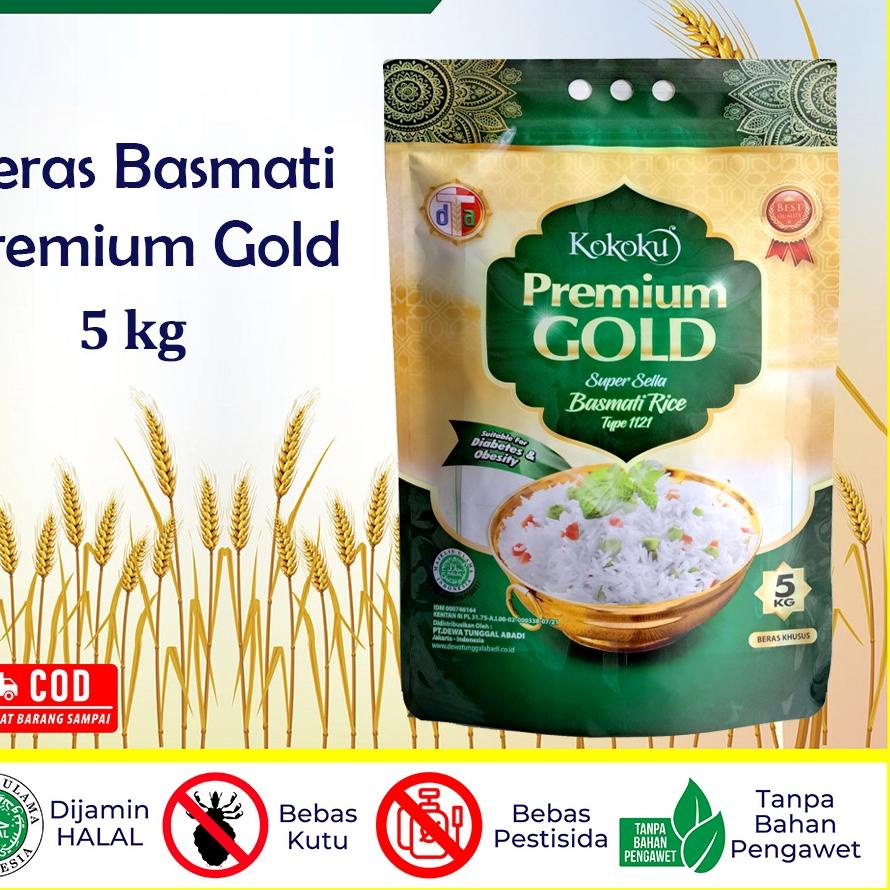 

COD ✅ Beras Online - Beras 5kg Basmati Gold Beras Import