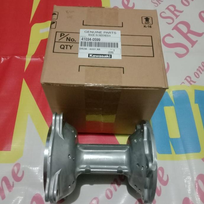 tromol belakang klx 150 hole 28 41034-0599 asli Kawasaki