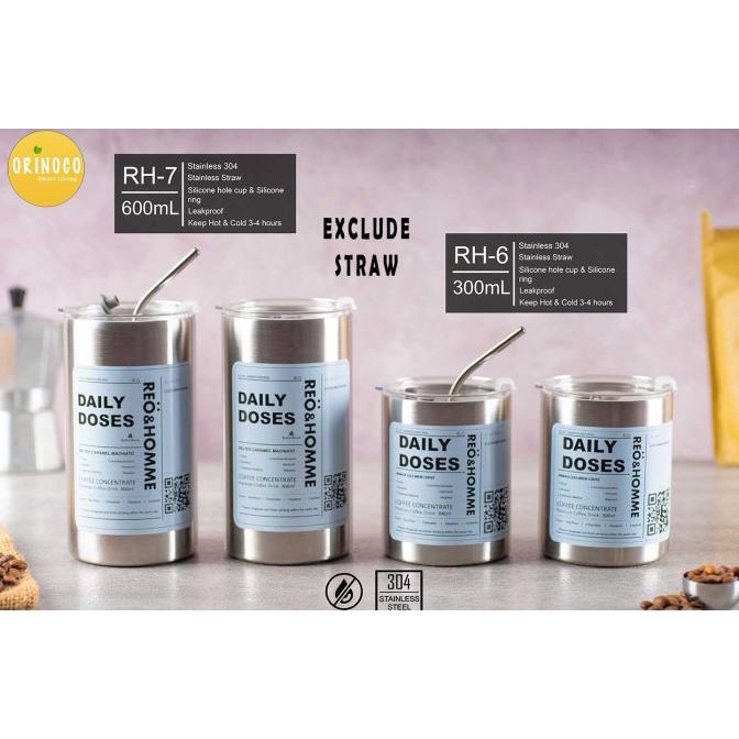 Orinoco Gelas Mug Stainless RH-7 Vacuum Flask Mug 600 ML Anti Tumpah