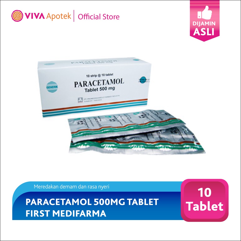 Paracetamol 500 mg Tablet First Medifarma (10 Tablet)