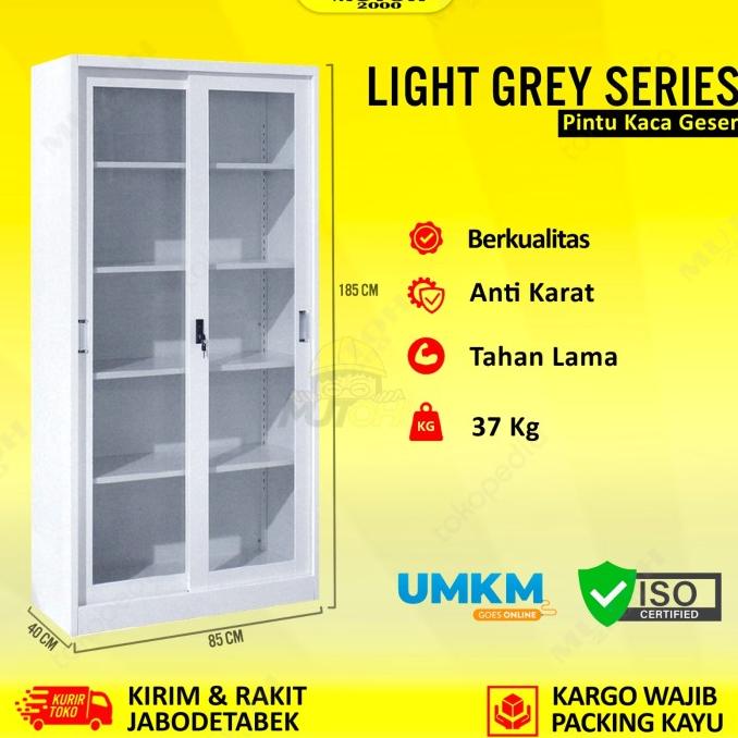 

Best Seller Lemari Arsip Filing Cabinet Besi 2 Pintu Full Plat - Sliding Kaca Terbaik