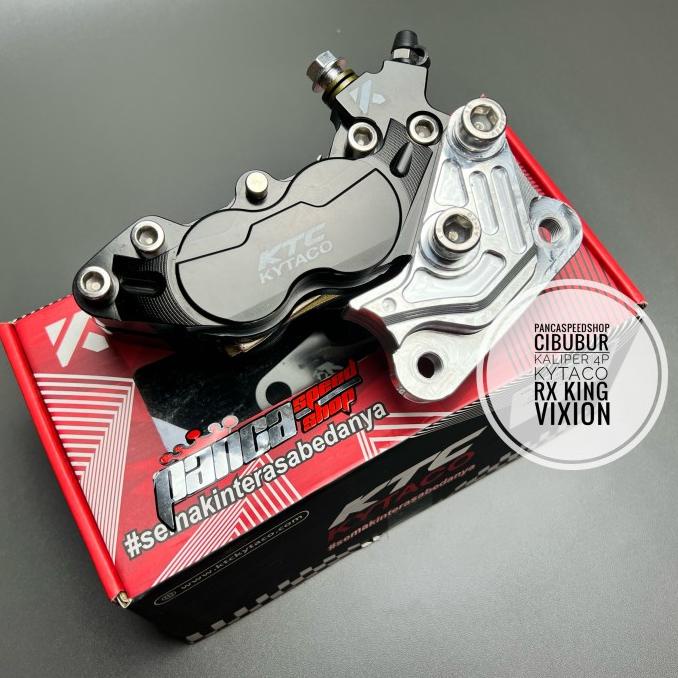 KALIPER DEPAN KTC KYTACO 4P 4 PISTON RX KING PLUS BREKET DISC 300MM