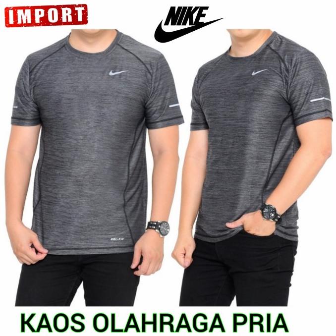 New NIKE Kaos Olahraga Pria Baju Training Running Jogging Sepeda Sport