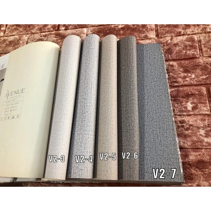 Wallpaper Dinding Polos Tekstur Kain Avenue