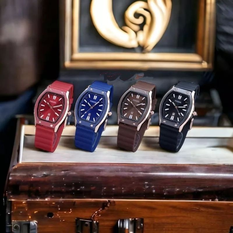 JAM TANGAN WANITA PASHION OVAL TALI RUBBER TERMURAH