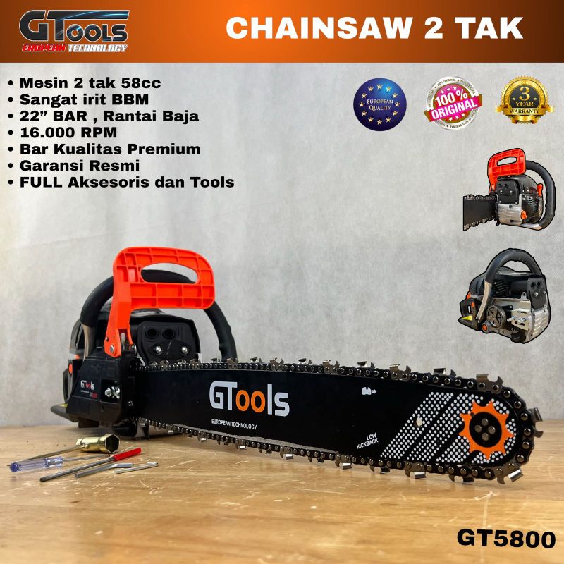 PROMO Chainsaw senso GTOOLS GT5800 2TAK GERGAJI POHON