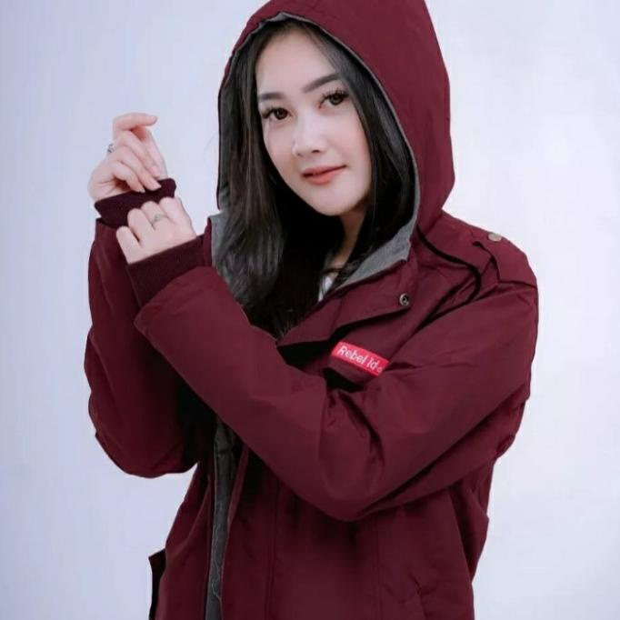 JAKET PARASUT WANITA ANTI AIR JACKET MOTOR CEWEK OUTDOOR KEKINIAN
