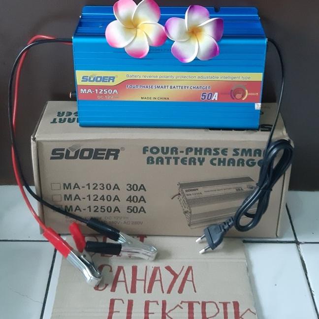 Charger Cas Aki 50A Dc 12V Souer Cas Accu Dc 12V