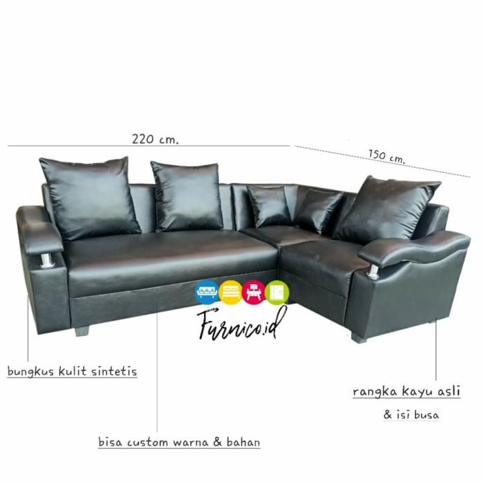 Terlaris Sofa Sudut Minimalis Oscar Anti Air Premium Bebas Ongkir Bandung