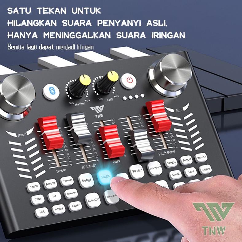 TNW-V18 Sound Card Bluetooth Live SoundCard V18 Soundcard Audio Live Mixer untuk Live streaming Kara