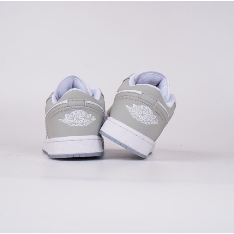 Sepatu Nike Jordan 1 Low White Wolf Grey