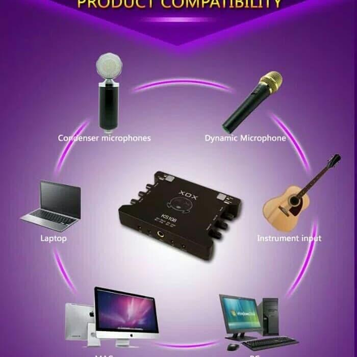 Soundcard XOX KS108 record sound card SMULE external online