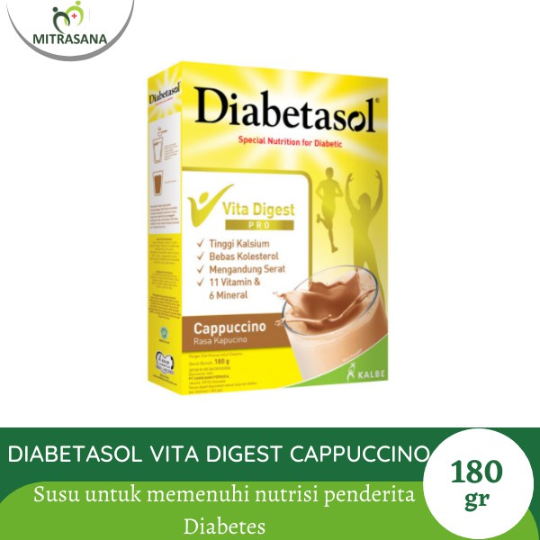 

Diabetasol Cappuccino - 170gr - Membantu Memenuhi Nutrisi Penderita Diabetes