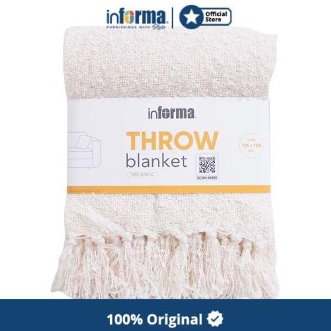 Informa - Informa 125x150 Cm Throw Eine Boucle Selimut - Putih Ivory