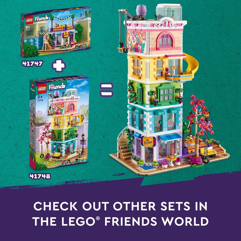 LEGO Friends 41747 Heartlake City Community Kitchen Building Toy Set (695 Pieces) Mainan Balok (8 Tahun+)