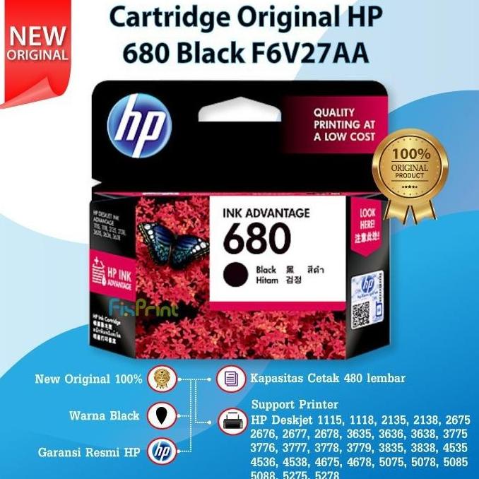 Cartridge Tinta Printer Hp 680 Black Refill Printer Hp 1115 1118 2135 Doaibunda12