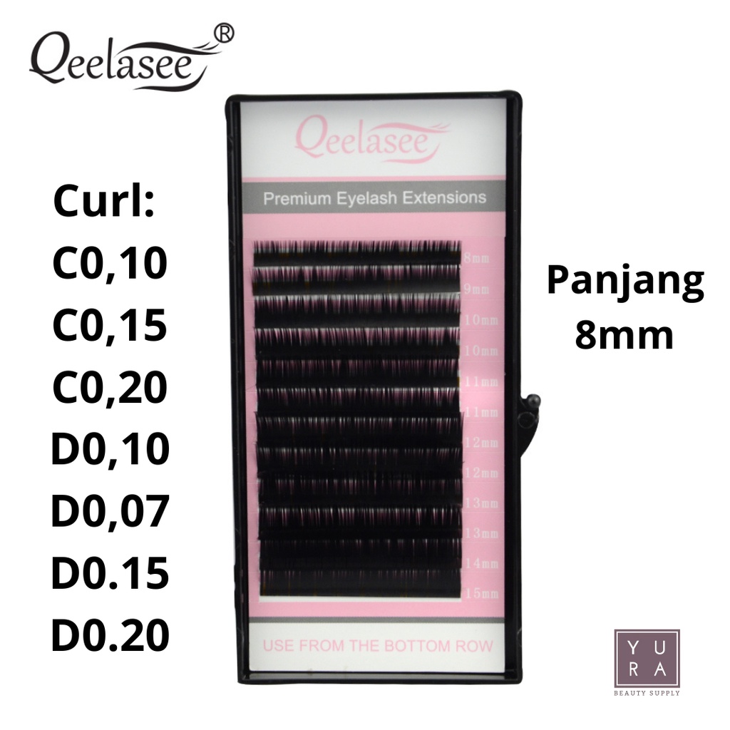 Lash Beauty Qeelasee Eyelash Extension Bulu Mata Palsu Ukuran 8mm