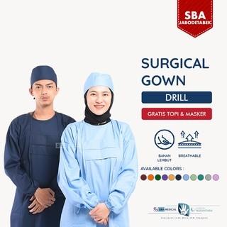 Terlaris Surgical Gown American Drill | Baju Operasi | Gown Apd | Gown Medis