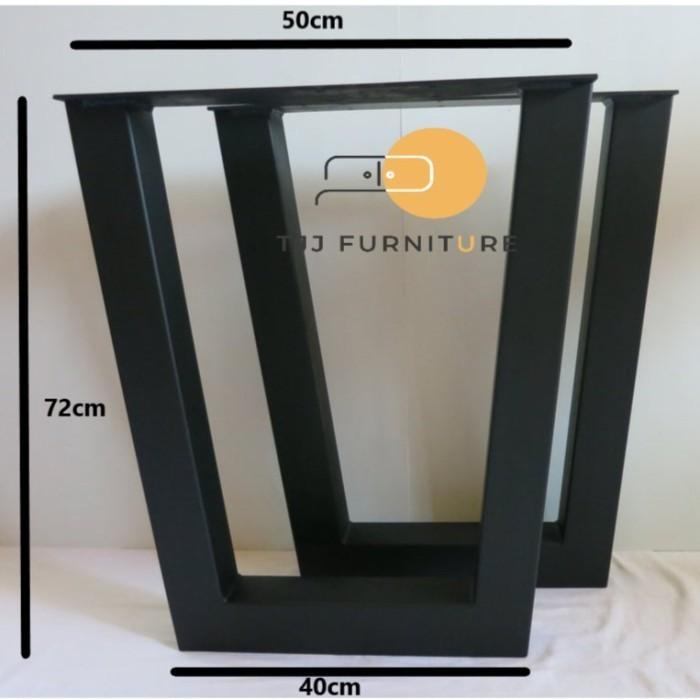 Terlaris Kaki Meja Besi Hollow 4X6 72Cm | Holo Galvanis Kursi Kotak Custom