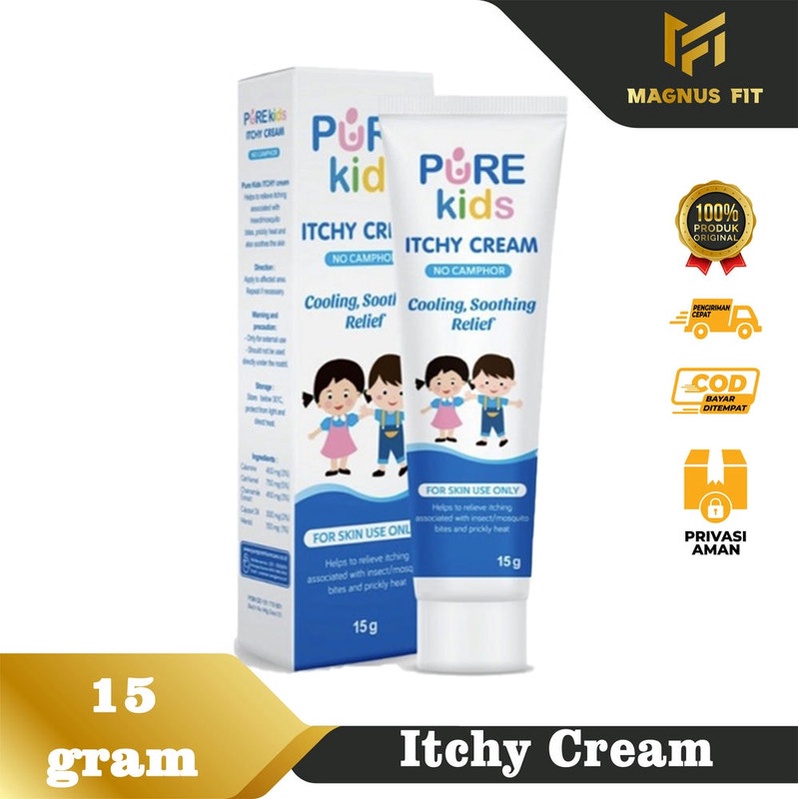 salep gatal pure kids itchy cream krim anti gatal untuk bayi dan anak