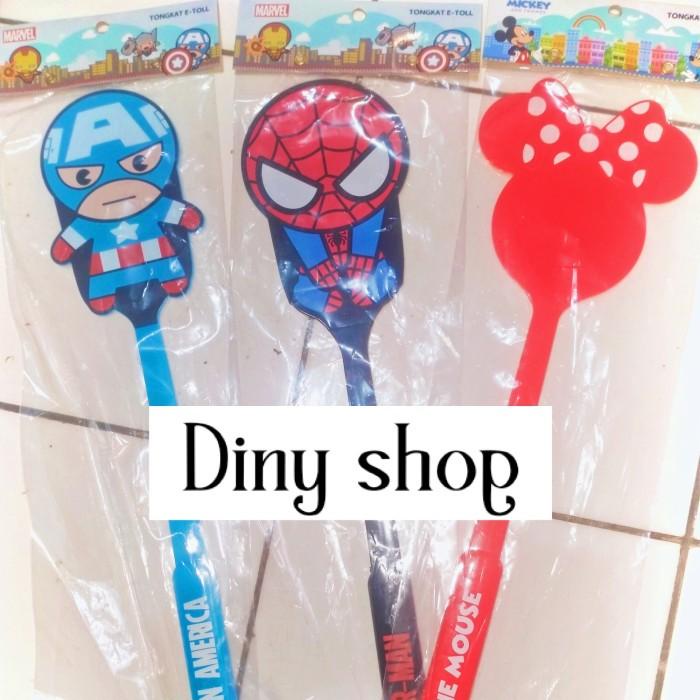Terlaris Tongkat E-Toll Disney Ast/Micky/Minie/Kaptemamerika/Spaider(Dfirshan)