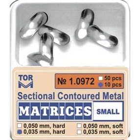 TOR Dental Sectional Contoured Matrix Metal anterior/posterior 10pcs