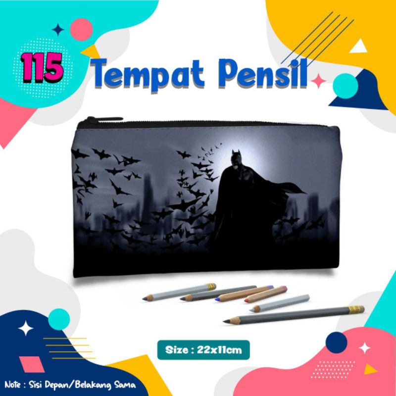 

Spiderman Black 115 Tempat Pensil/ Pouch/ Custom/Nama Foto Souvenir Kado Hadiah Wadah Kostak Kotak Dompet