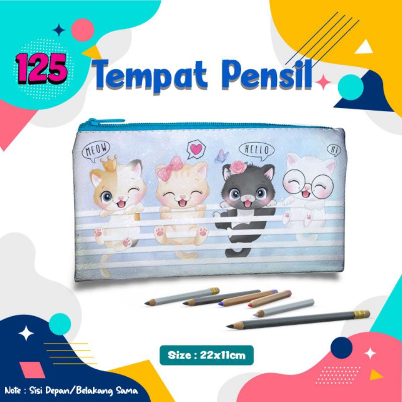 

Tempat Pensil Motif Kucing Lucu Imut 125 /Pouch Alat Tulis Custom Nama Foto Souvenir Kado Hadiah Wadah Kostak Kotak Dompet