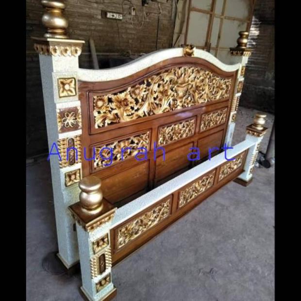 Tempat tidur rahwana jati dipan rahwana jati I dipan minimalis dipan jati ukiran