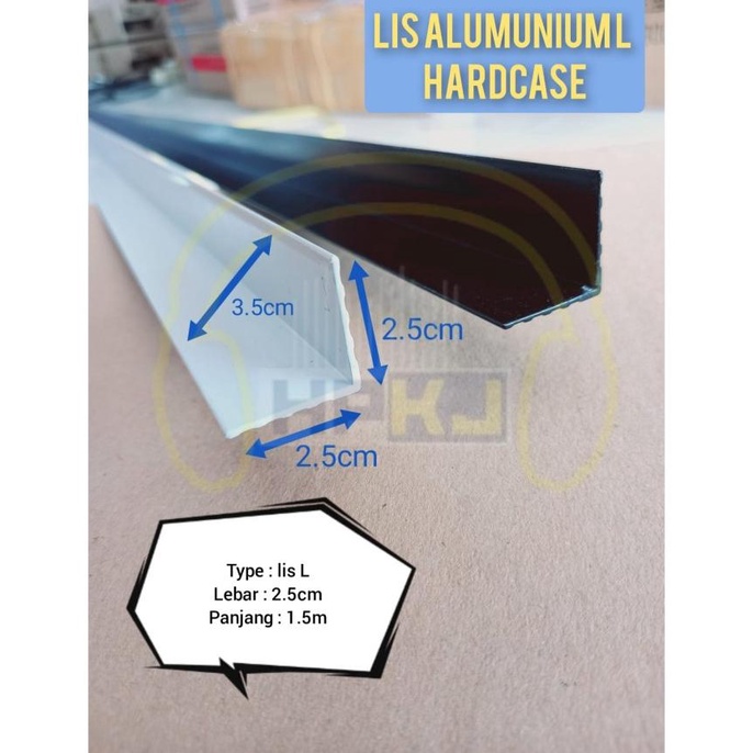#@#@#@#@] LIS ALUMINIUM L HARDCASE Siku Lis L Alumunium Hitam Box Hardcase
