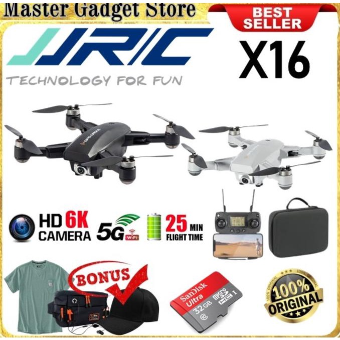 Rc Drone JJRC X16 5G Wifi GPS Drone Foldable FPV 6K Camera Quadcopter