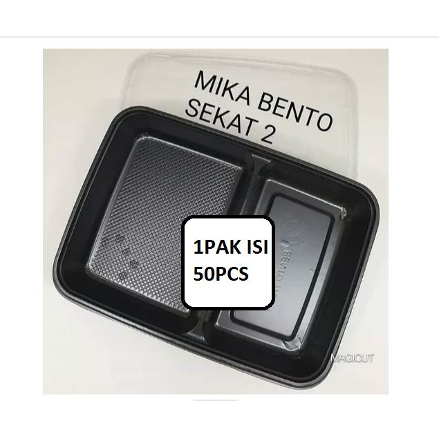 MIKA BENTO / KOTAK BENTO / TRAY BENTO / BOX BENTO SEKAT 2+TUTUP GROSIR