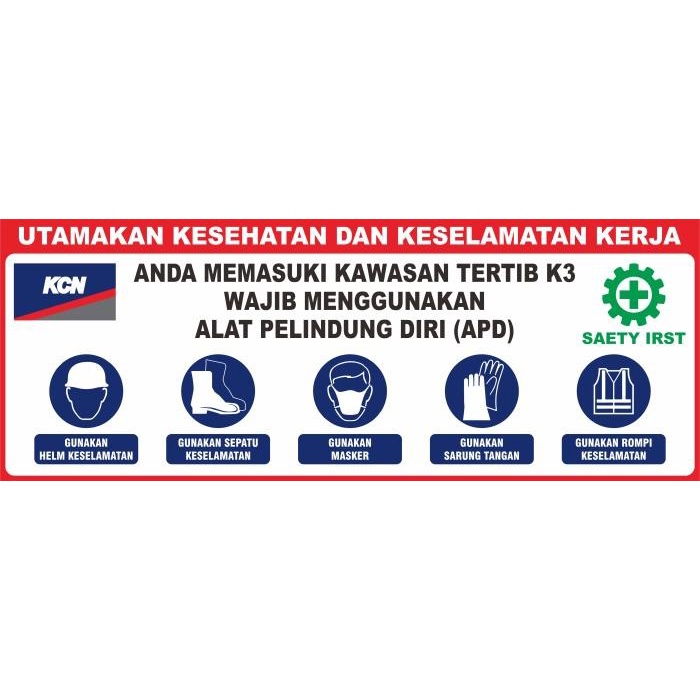 Terlaris Banner / Spanduk K3 Safety Ukuran 4X1,5 Meter (Landscape)