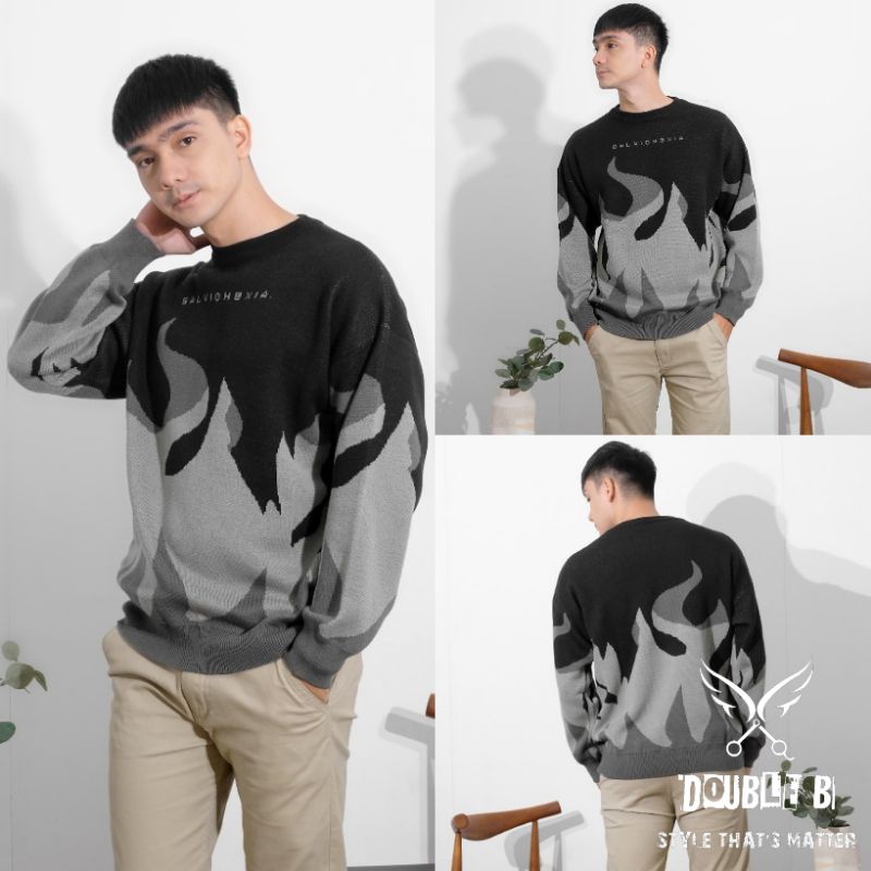 CREWNEK PRIA - SWEATER RAJUT - KNITE SALVIOHEXIA RAJUT PREMIUM - SWEATER TEBAL - KNITE PREMIUM