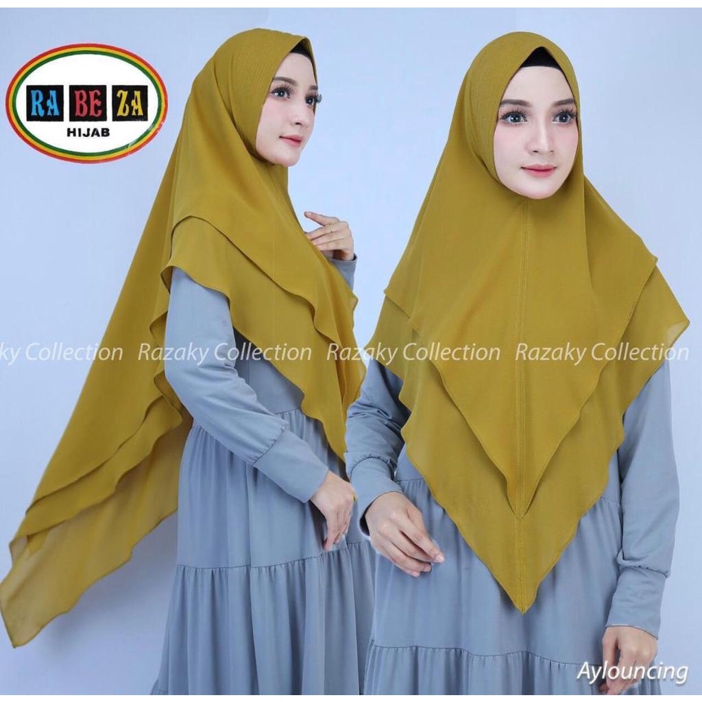 HIJAB KHIMAR SYAR'I CERUTI PREMIUM / BABYDOLL - HIJAB INSTAN - HIJAB 2 LAYER - MODEL AYLOUNCING