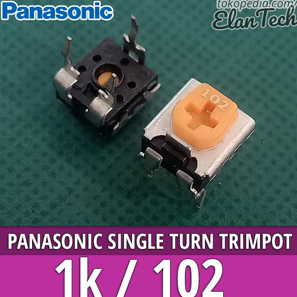 Trimpot 1k / 102 Panasonic Kuning Trimmer VR 1 Kilo Ohm Elan73c Kualitas Baik