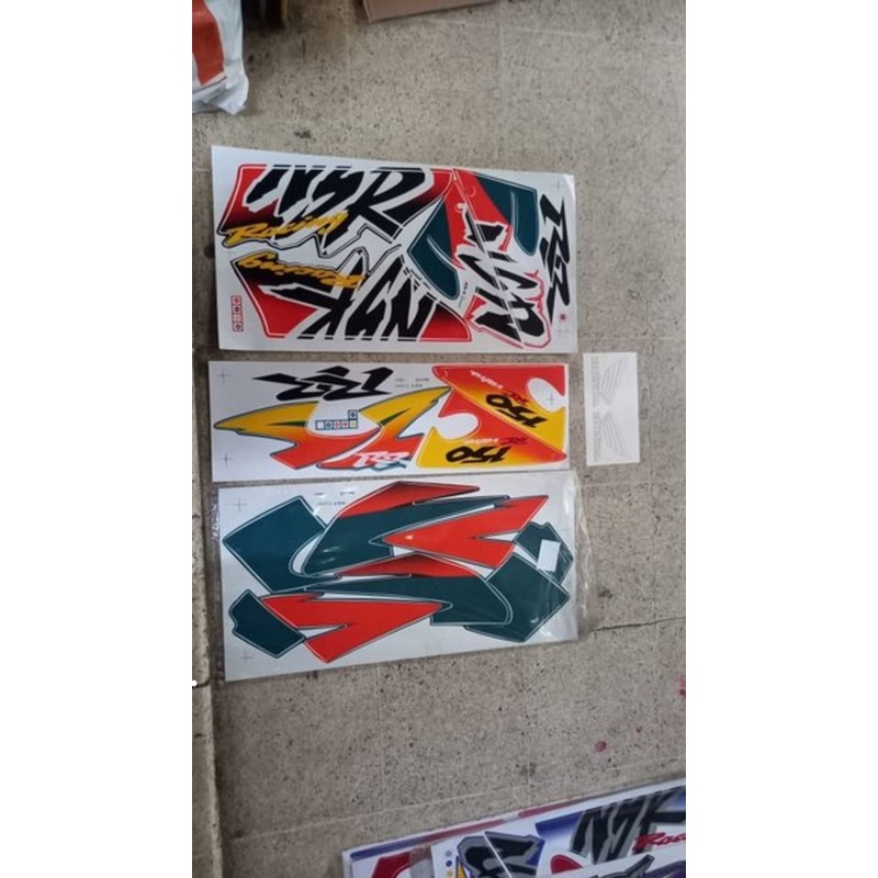 Original Impor Thailand Honda NSR 150 New RR hijau oren kuning merah biru NOS Striping Stiker FULL S