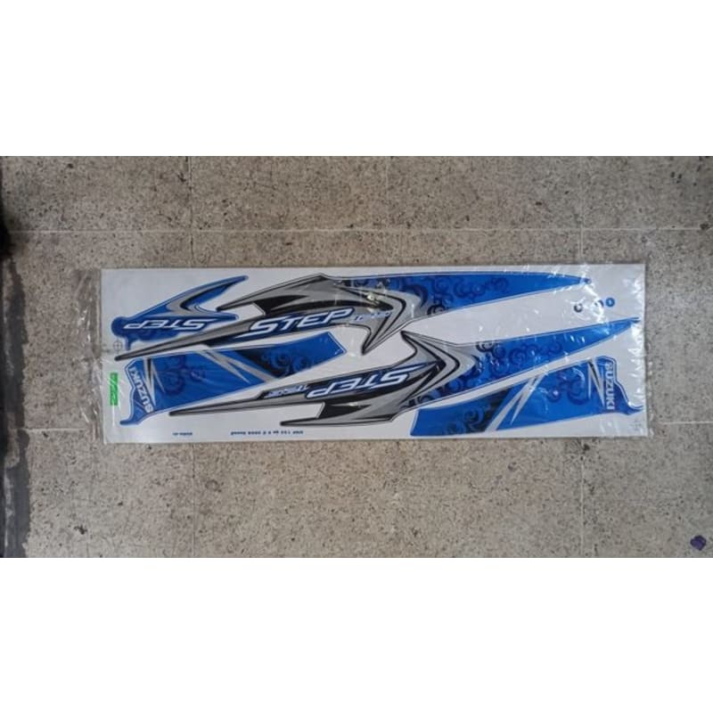 Original Impor Thailand suzuki step 125 spin biru NOS Striping Stiker FULL Set Bodi Livery Lis Body 