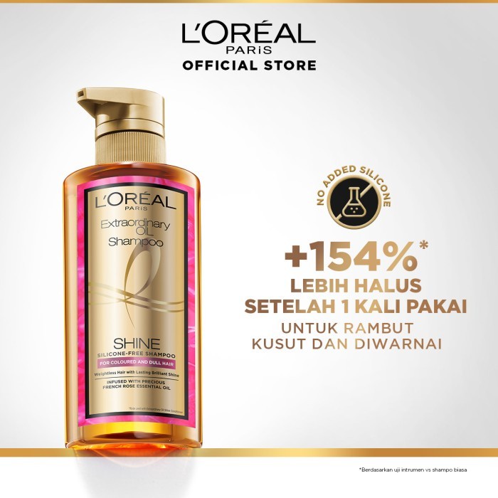 Terlaris L'Oreal Paris Extraordinary Oil Premium Shampoo Shine- 440Ml
